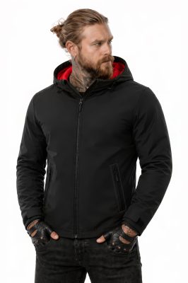 Bandit Armor Black-Red Softshell Ce-Aa Mc Jacka